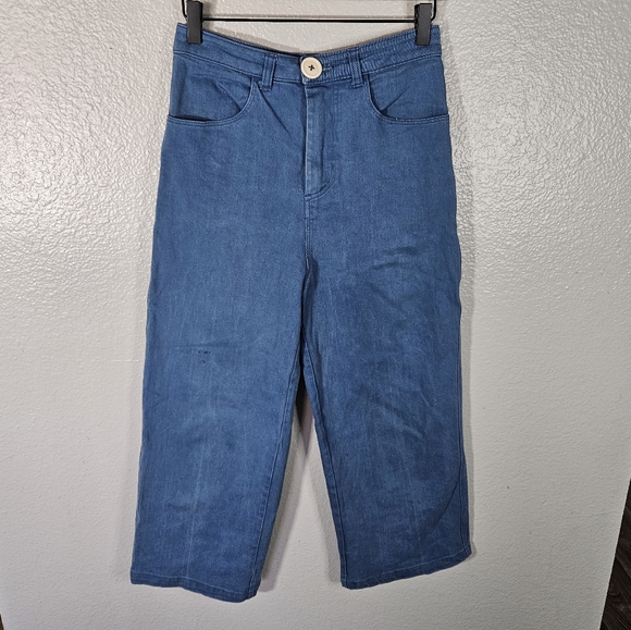 Whimsy + Row Flora Wide Cropped Leg Pant Size M - Picture 3 of 15